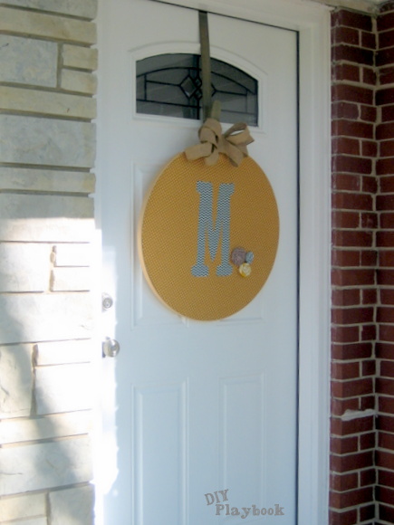 This was an easy way to add a pop of color to our front door