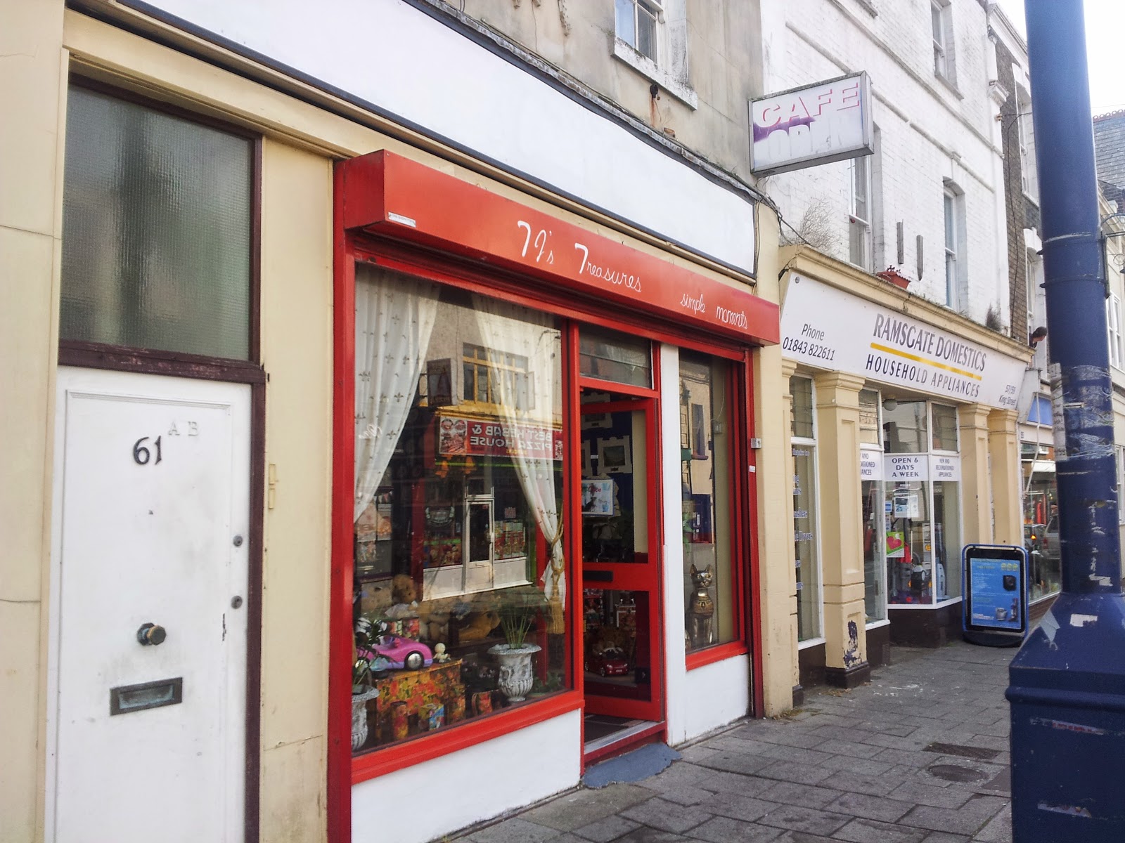 Broadstairs sketch, shops open and close in Ramsgate.