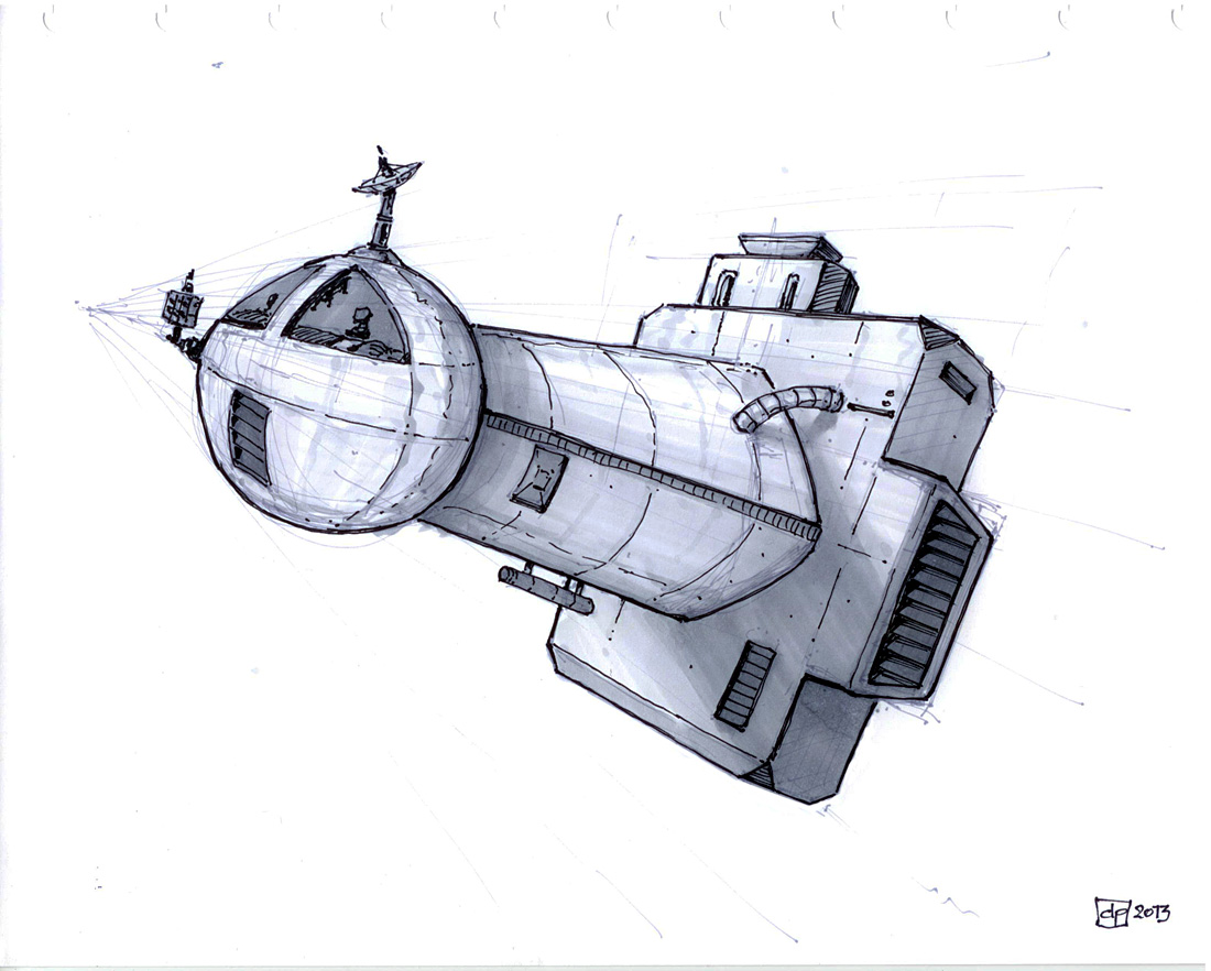 Les dessins de Daniel: Un vaisseau spatial - A spaceship