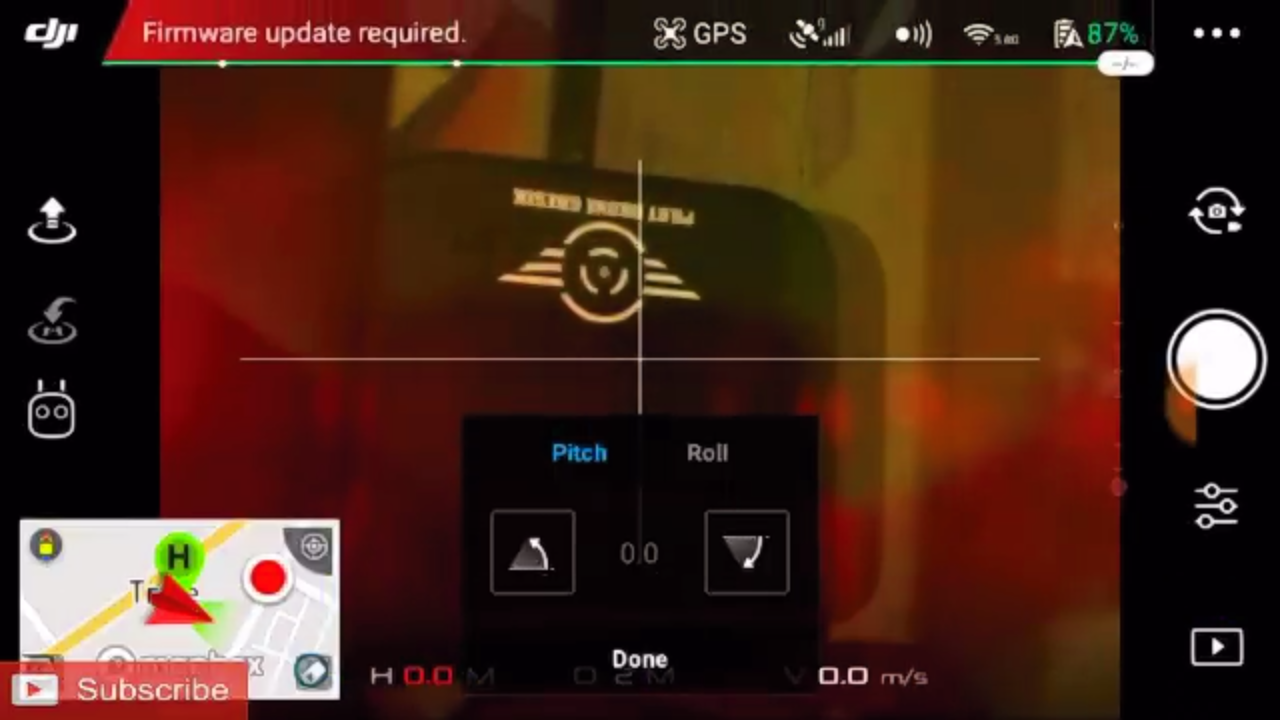 setting gimbal drone dji spark