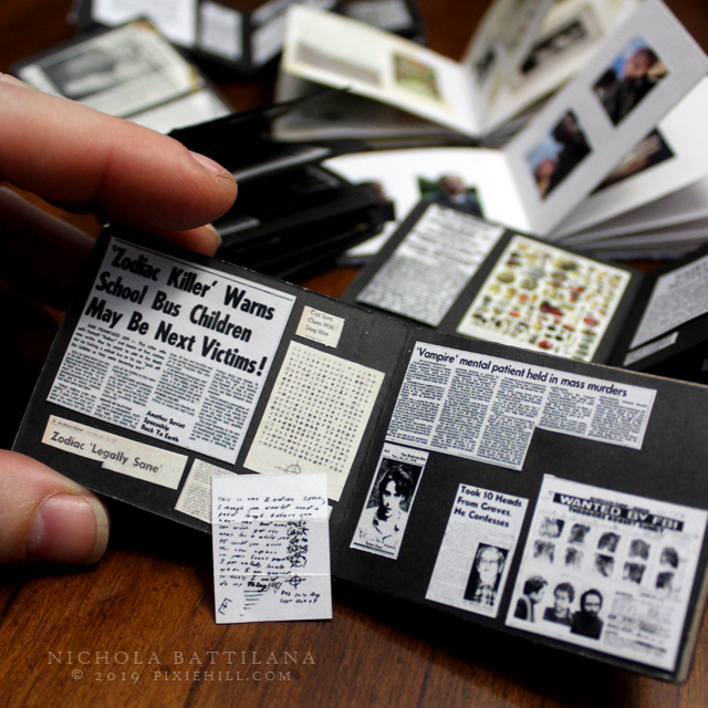 Pixie Hill: Murderous (and other) Mini Scrapbooks with Tutorial