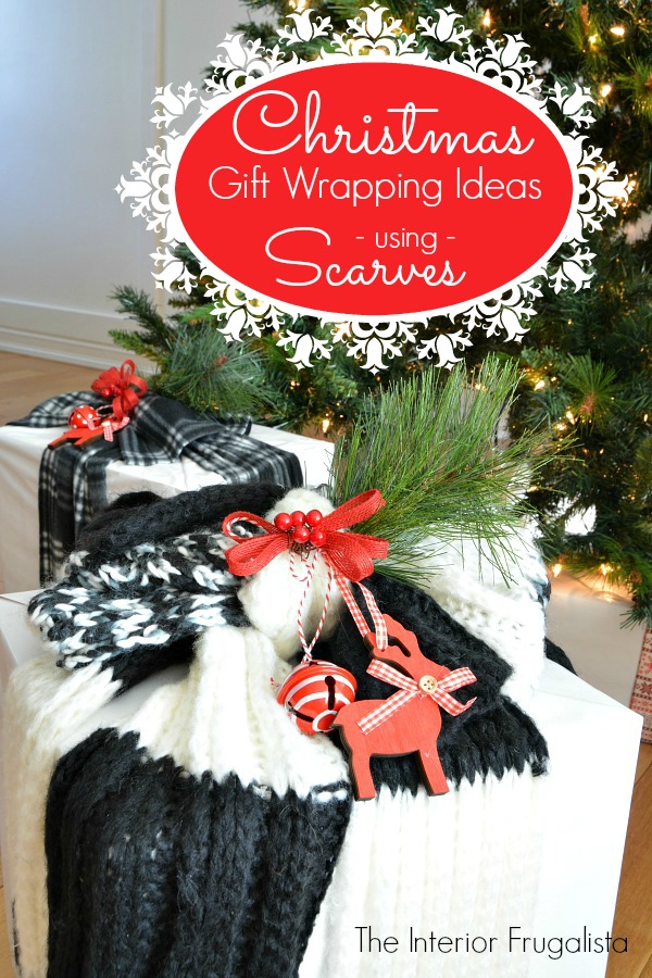 Christmas Gift Wrapping Ideas using scarves