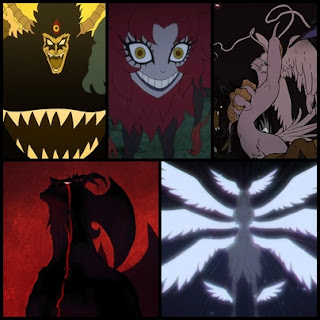 Demonios de Devilman Crybaby collage de administrando tu hobby