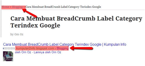 Cara Membuat Breadcrum Label Blog Terindex Google
