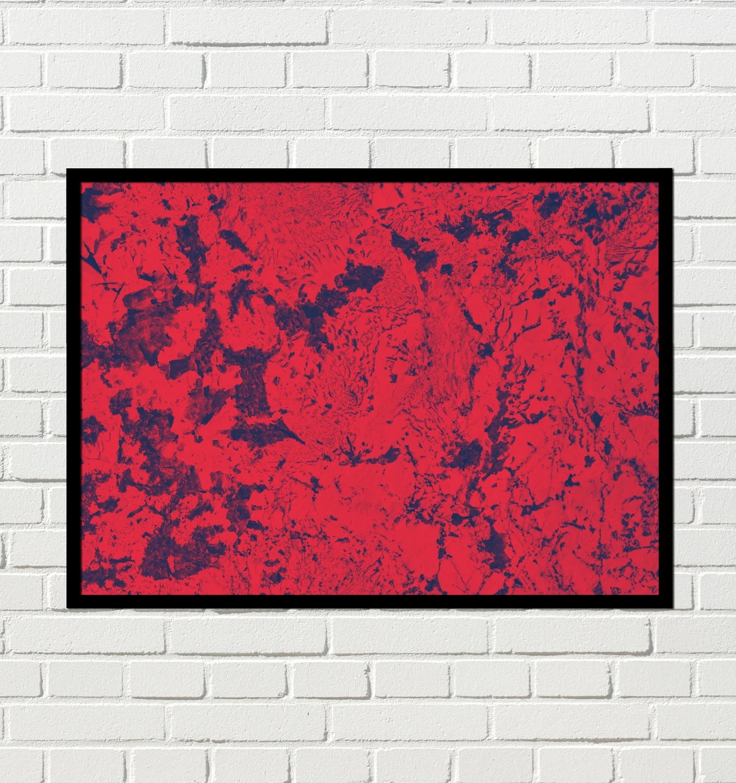 Cuadro Arte abstracto rojo y negro