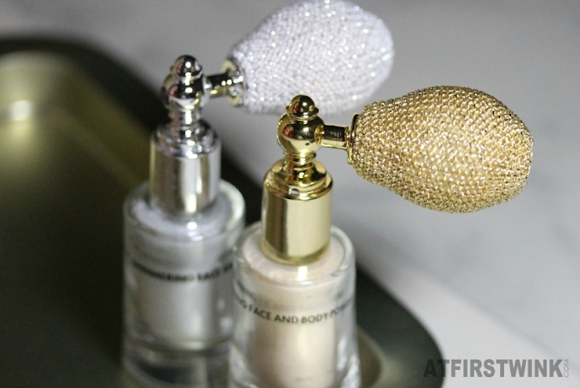 Review: HEMA shimmering face and body powder - silver and gold (cap removed)