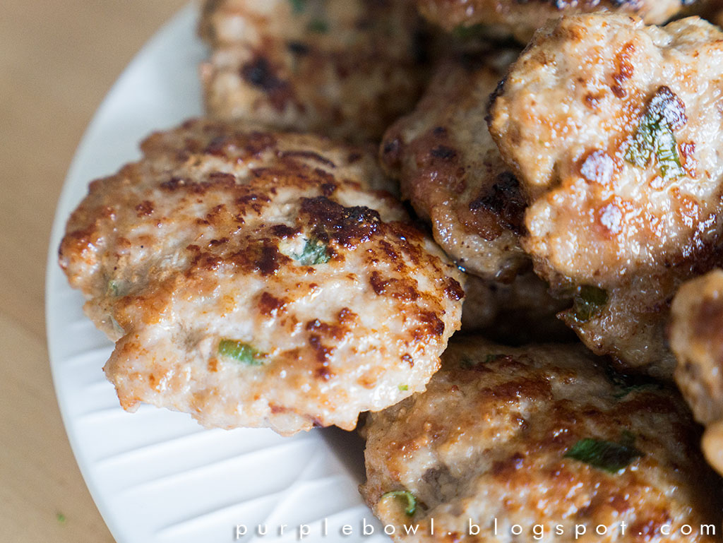 Purple bowl Easy pork patty recipe