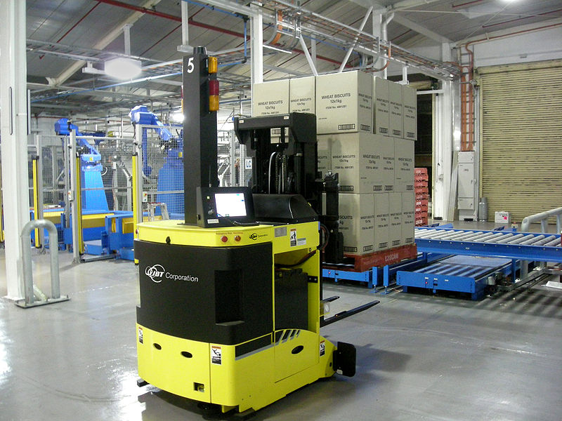 Automated Guided Vehicle Driverless Computer Controlled Vehicle With
