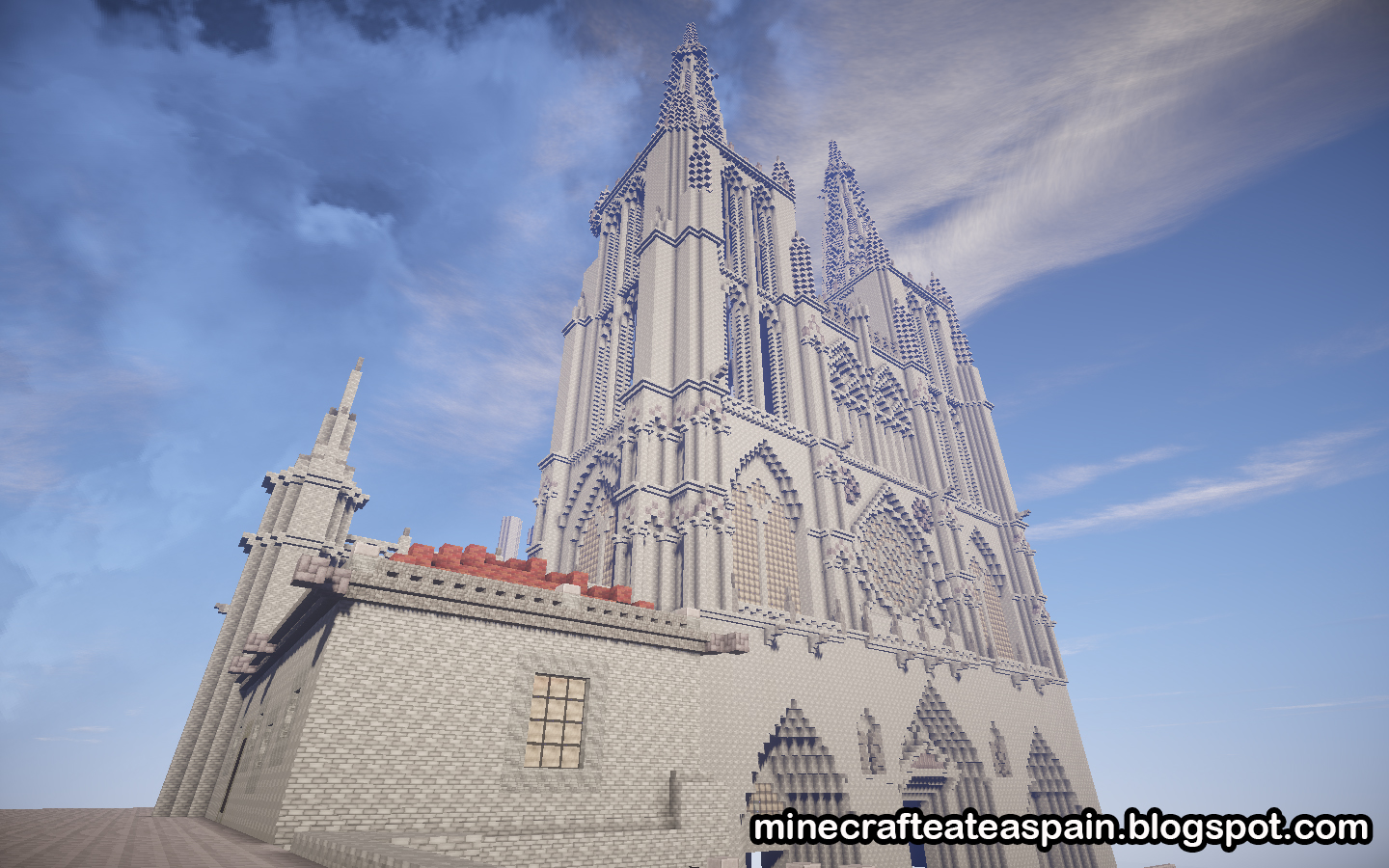 Minecraft replica of the Cathedral of Burgos, Spain. Minecraft Map