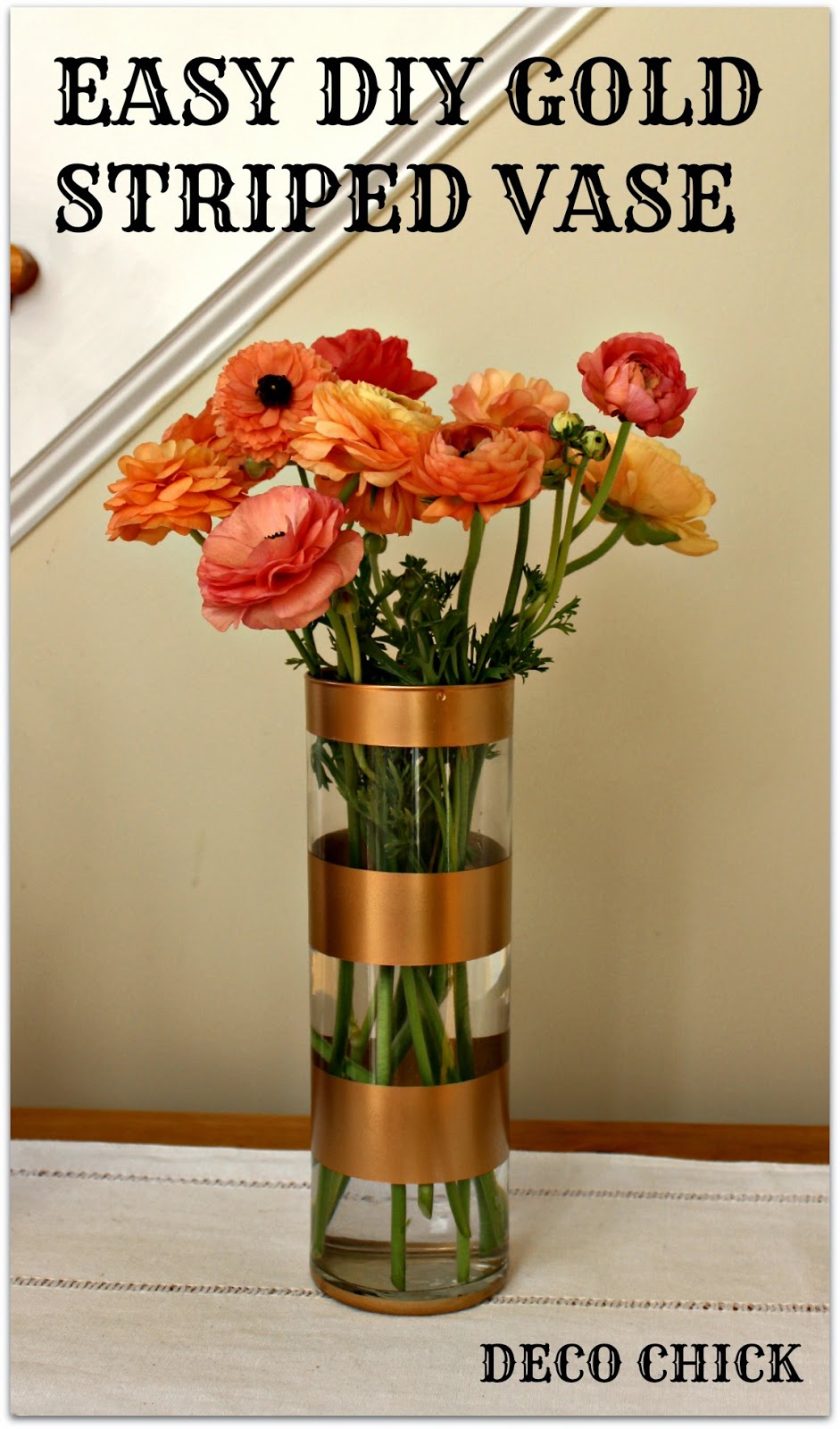Deco Chick Easy DIY Gold Vase