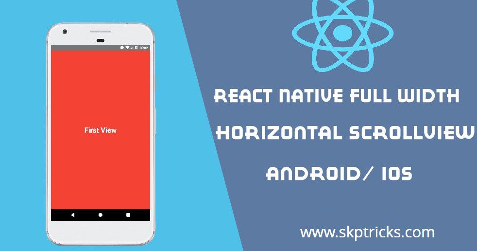 React Native Full Width Horizontal ScrollView SKPTRICKS