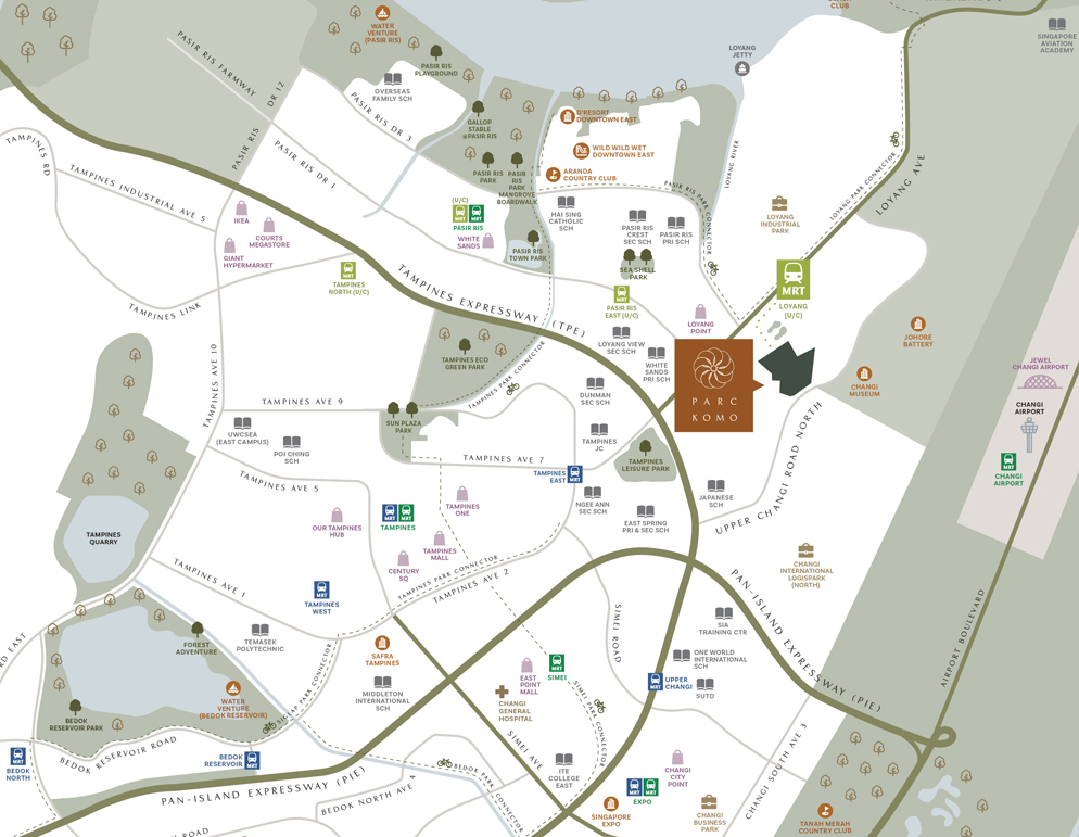 Parc Komo Location Map