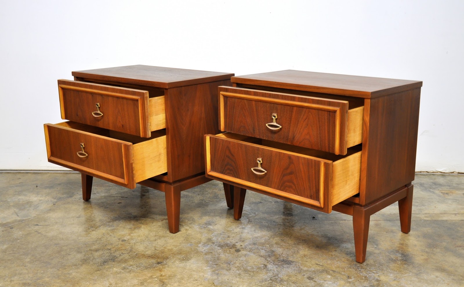 SELECT MODERN Pair of Dixie Nightstands, Bedside, Side or End Tables
