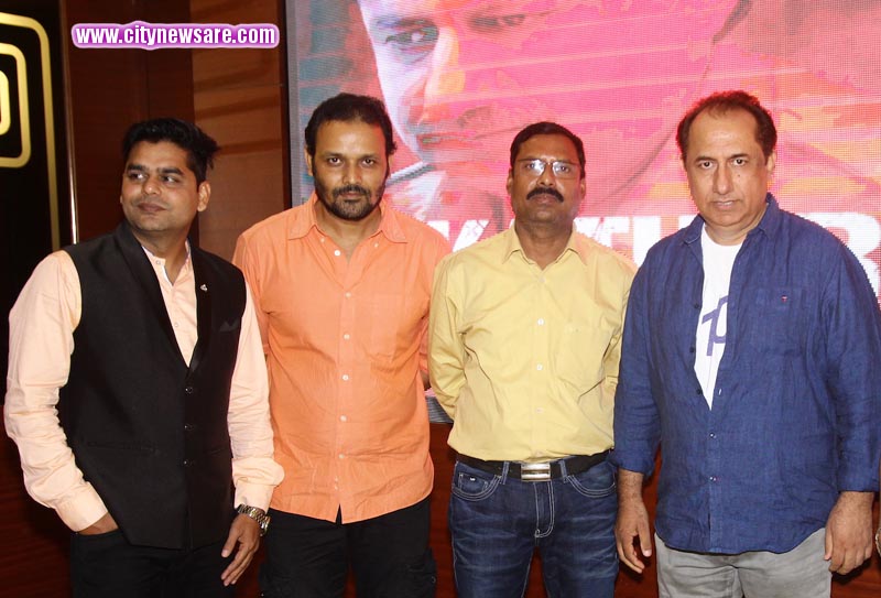 From left Akhilesh Pandey, Karan Kashyap, Ravi Shukla and Lalit Parimoo during trailer launch of upcoming film Kathor