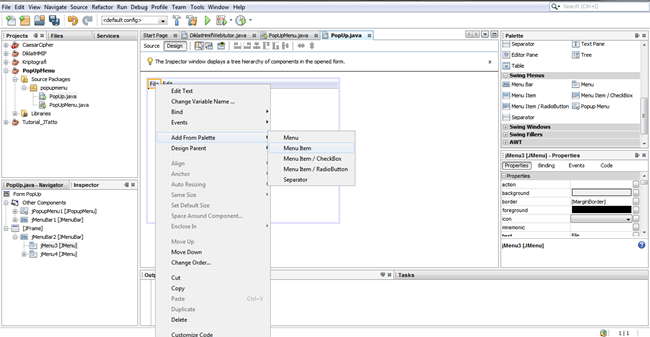 INFORMATIKA: Menu Bar pada Java Swing dengan Netbeans