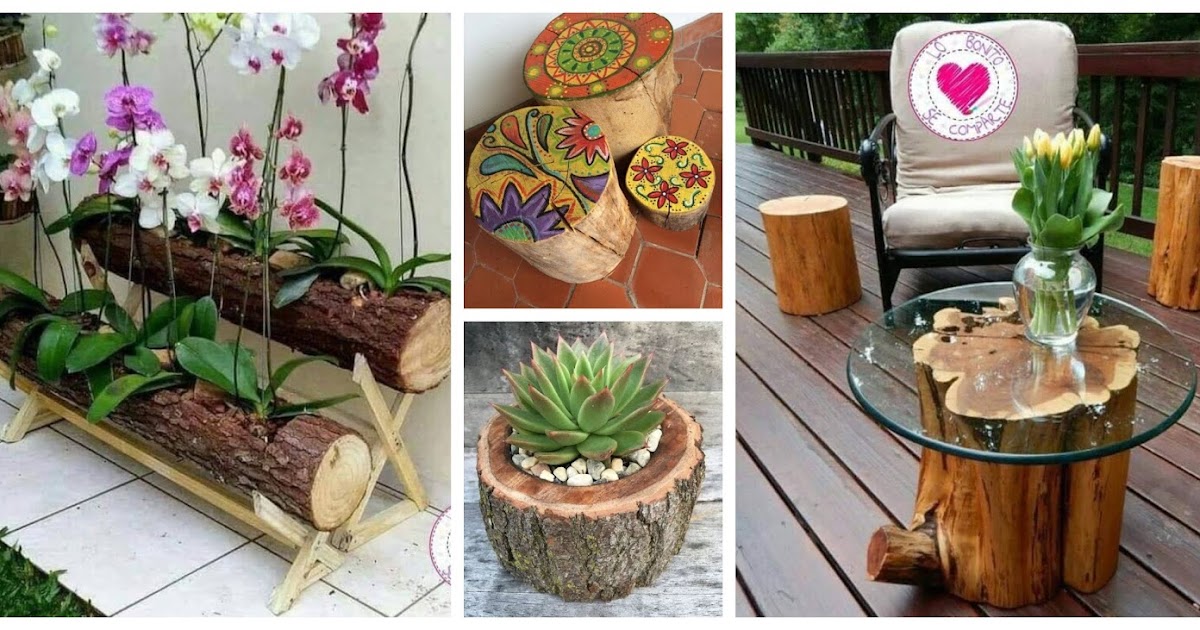 silencio director sentar 20 Ideas decorativas para tu casa usando troncos de madera ~ Solountip.com