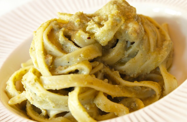 How to Make Fresh Pasta with Fried Aubergine