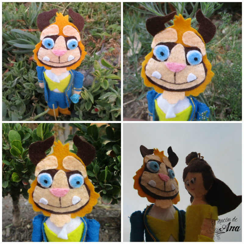 Muñeco de la Bestia hecho con fieltro