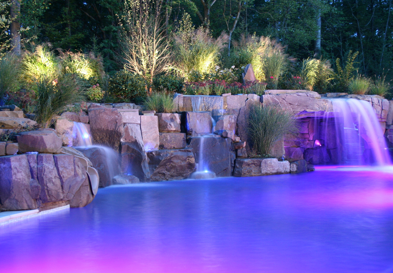 cool pools with waterfalls in houses