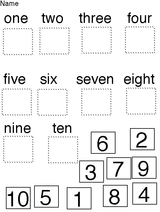 English Numbers In Words Worksheets