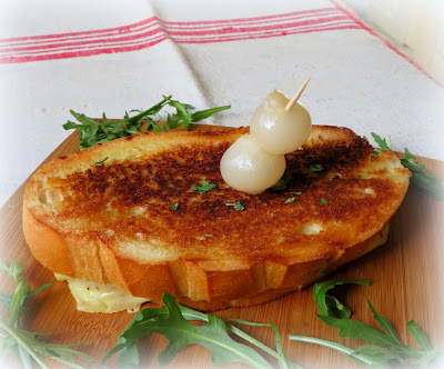 Classic Grilled Cheese with Marinated Onions