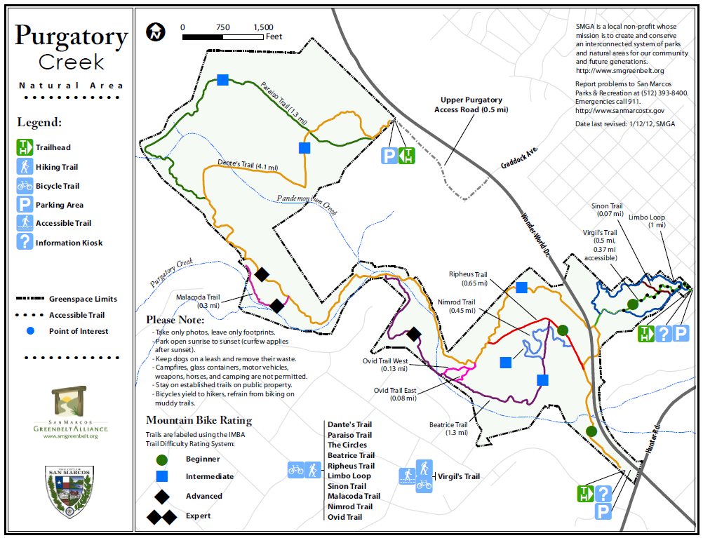 Trails Mapped Throughout SM Natural Areas! San Marcos Greenbelt Alliance