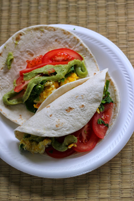 Jump-start your day with this delicious egg and kale breakfast soft taco. It's packed with vitamins and protein!