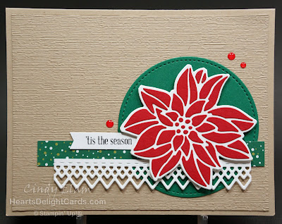 Heart's Delight Cards, MIFDC9, Detailed Poinsettia, Christmas Card, Stampin' Up!