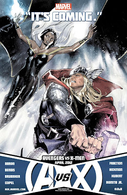 Avengers vs X-Men “It’s Coming” Promo Image - Storm vs Thor