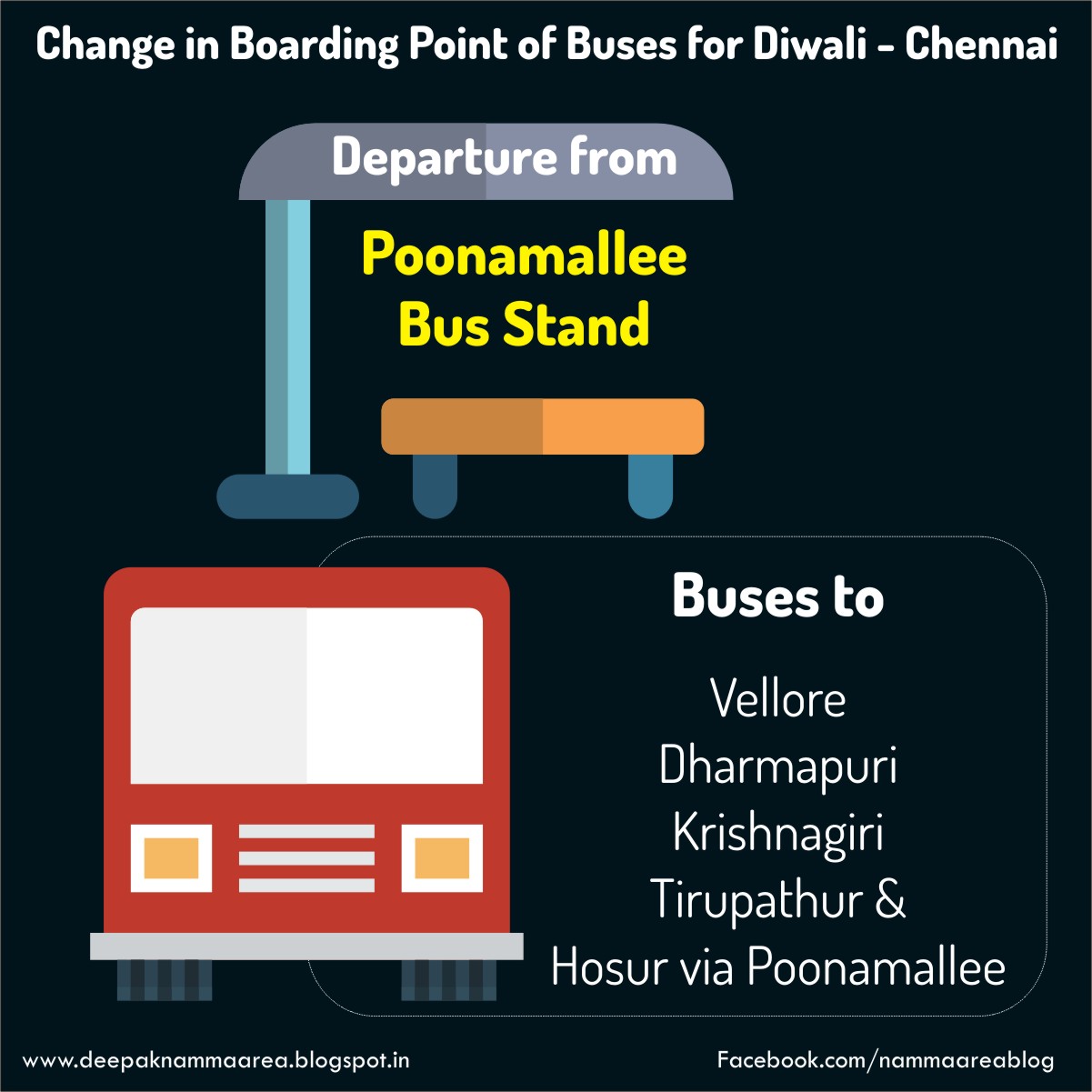 Change in Boarding Point of Government Bus for Diwali 2016 - Chennai