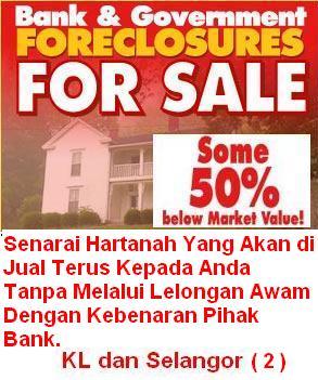 Kuala Lumpur dan Selangor (2)-Listing Rumah Murah Untuk 
