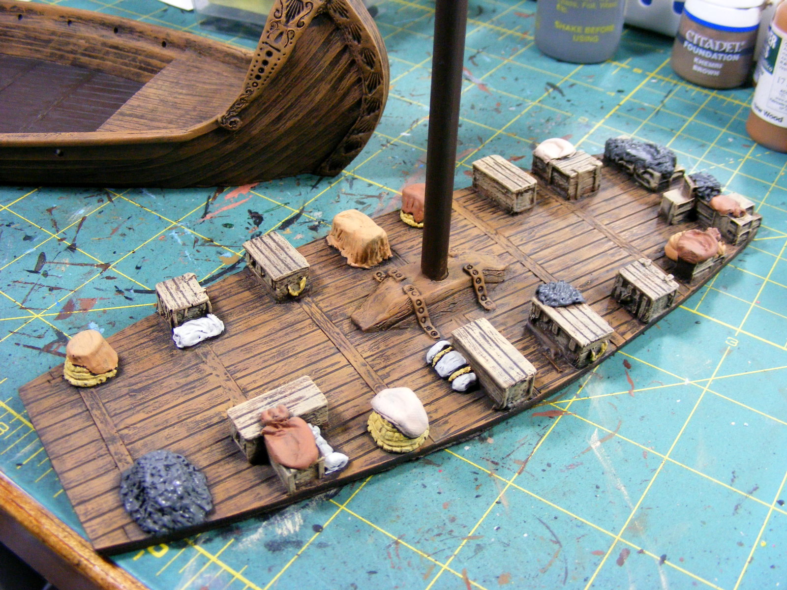 Evil Bob's Miniature Painting: A Viking Ship and Some Normans