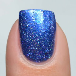 holo blue nail polish