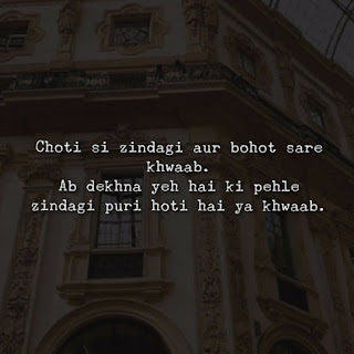 Hindi Love Shayari - Choti Si Zindagi Aur Bohot Sare
