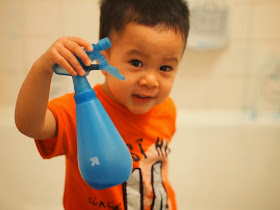 spray bottle filled with food coloring activity