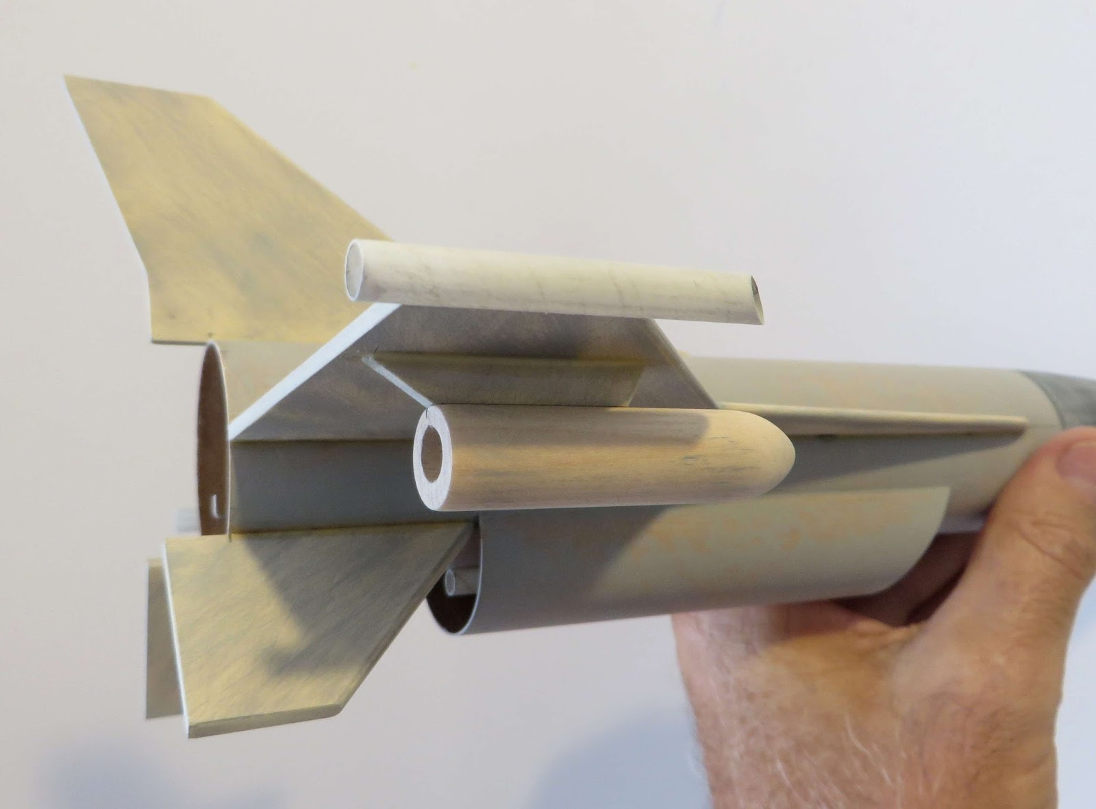 Model Rocket Building Odd'l Rockets Goony G16 Build, Part 5, Wings, Fins and Bomb Gluing