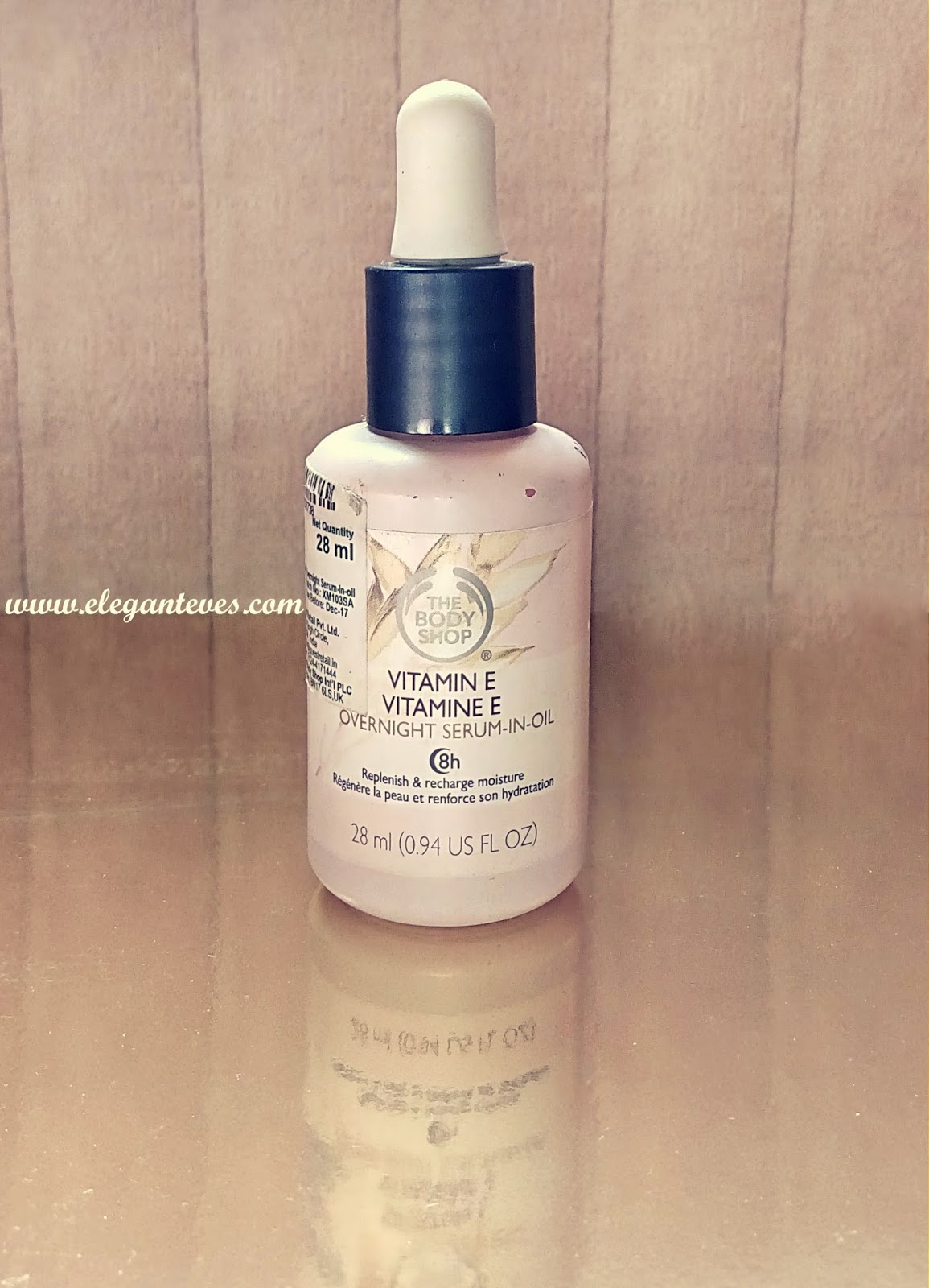 Review of The Body Shop’s Vitamin E Overnight SeruminOil Elegant Eves