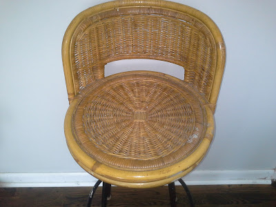 mid century wicker rattan bamboo metal bar stool