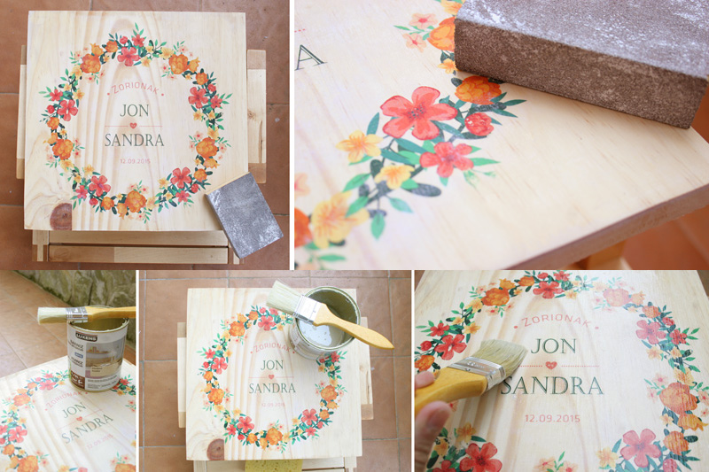 Decorar en familia: Diy madera personalizada con gel transfer5