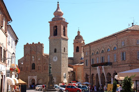 The square in the centre of San Ginesio in the Marche region, where Gentili was born