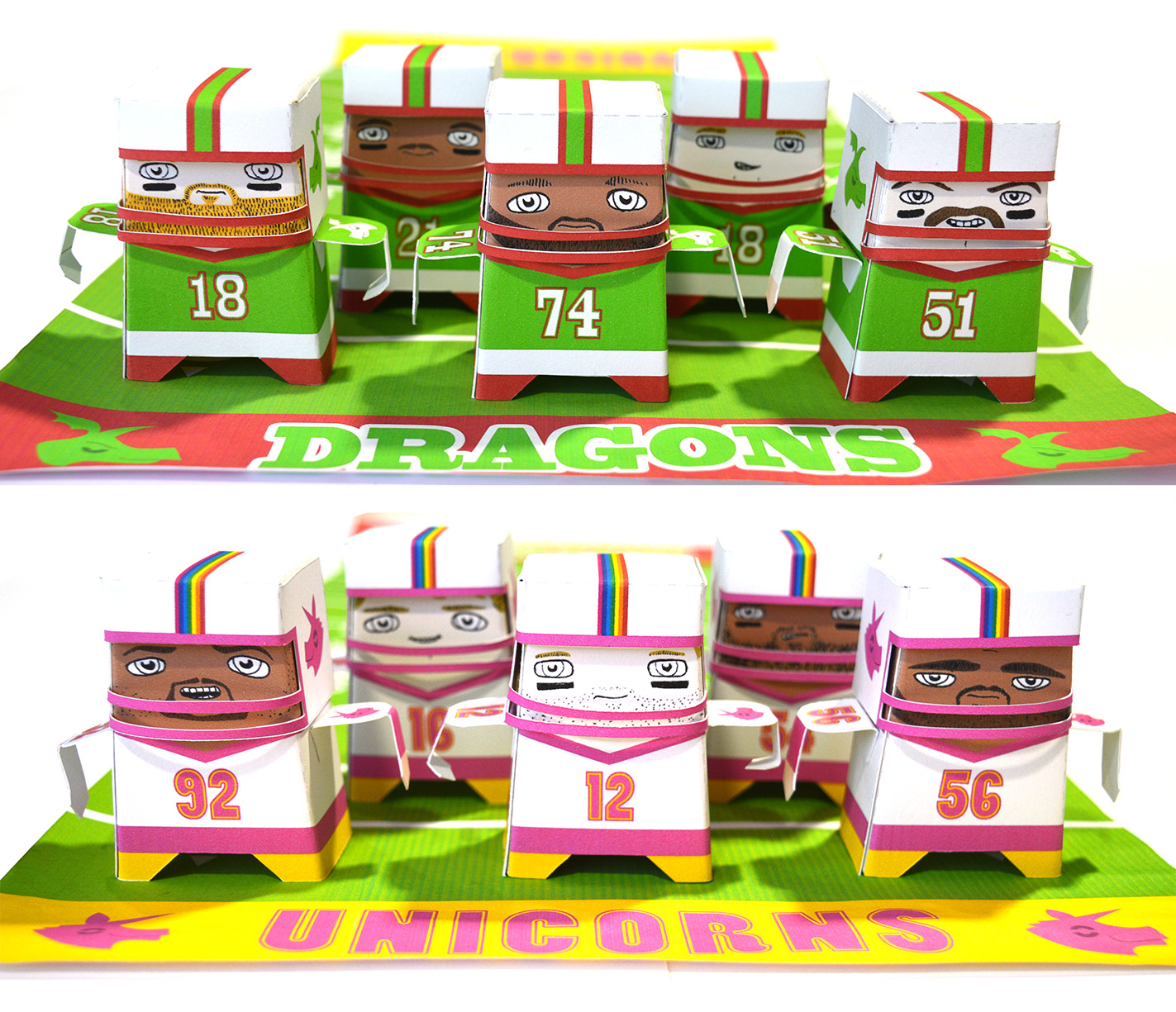 Fizzbit Football Paper Toys | Paperized Crafts