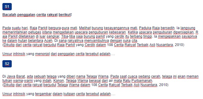 Contoh Soal Identifikasi Unsur Unsur Sastra Dalam Cerita Rakyat