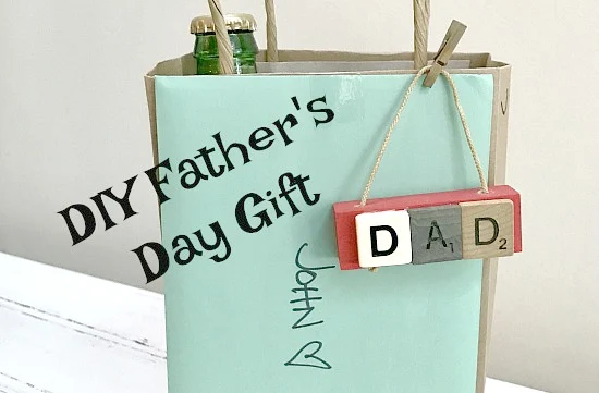Scrabble ornament tags for father's day