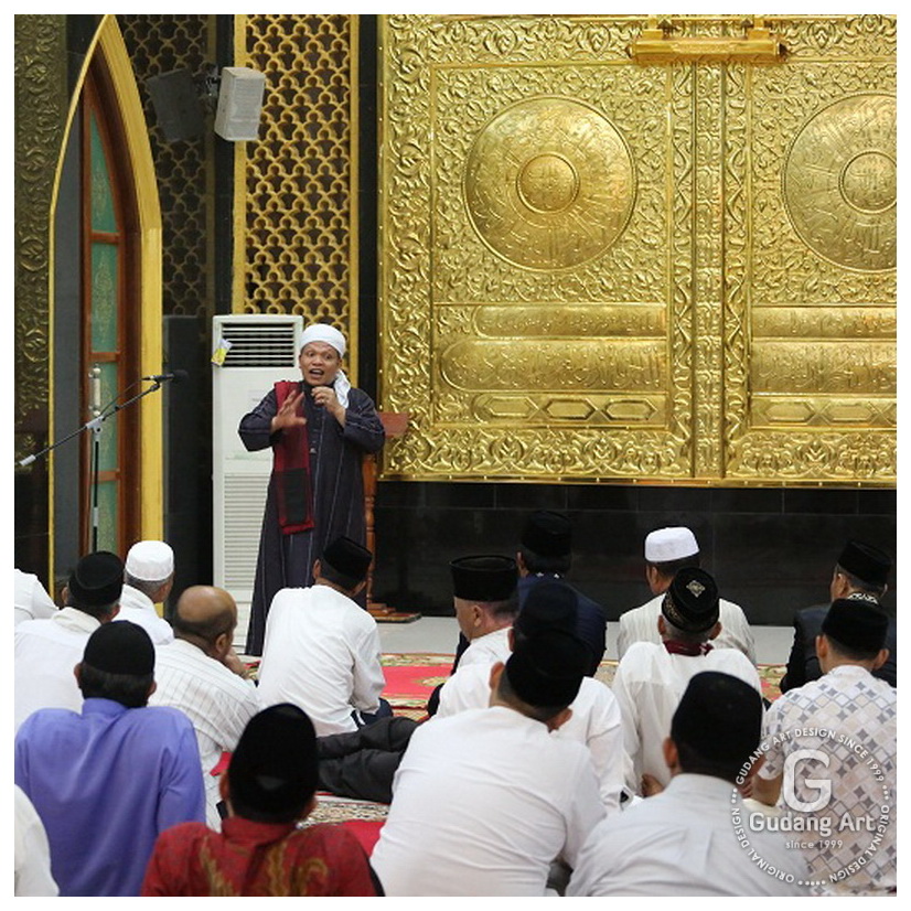 Ornamen Mihrab Pintu  Ka bah Masjid Nurul Iman Gudang Art 