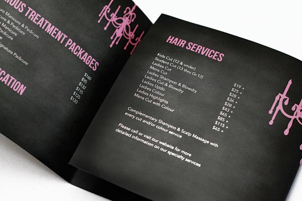 stylish examples of salon brochure