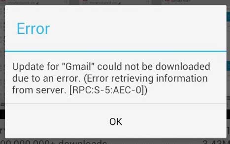 Play Store Error Message