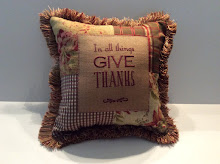 In all things  GIVE THANKS - red/brown/sage mix