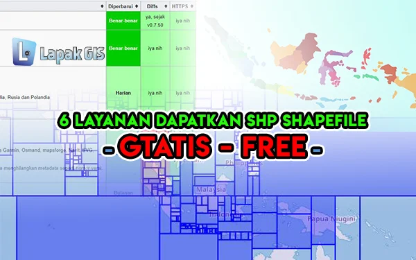 6 Layanan lengkap untuk Mendapatkan SHP Shapefile Gratis Indonesia