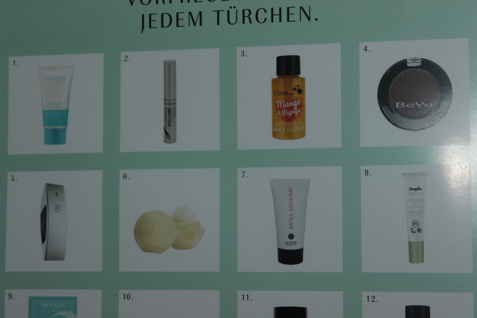  Blondkäppchen: Douglas Adventskalender 2015 - Inhalt Bildidee 