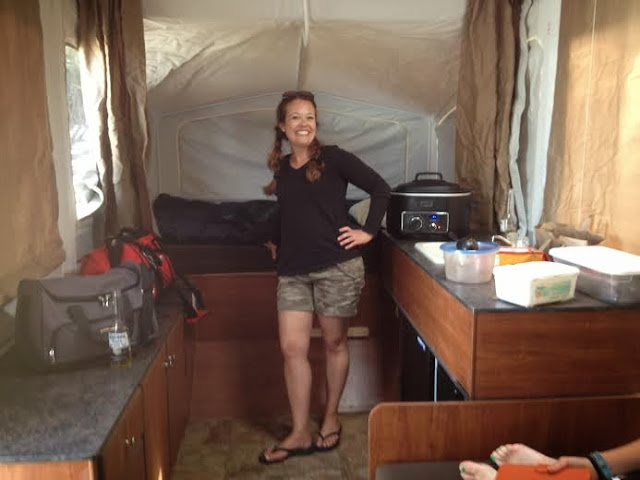Crockpot cooking and me in camping mode!